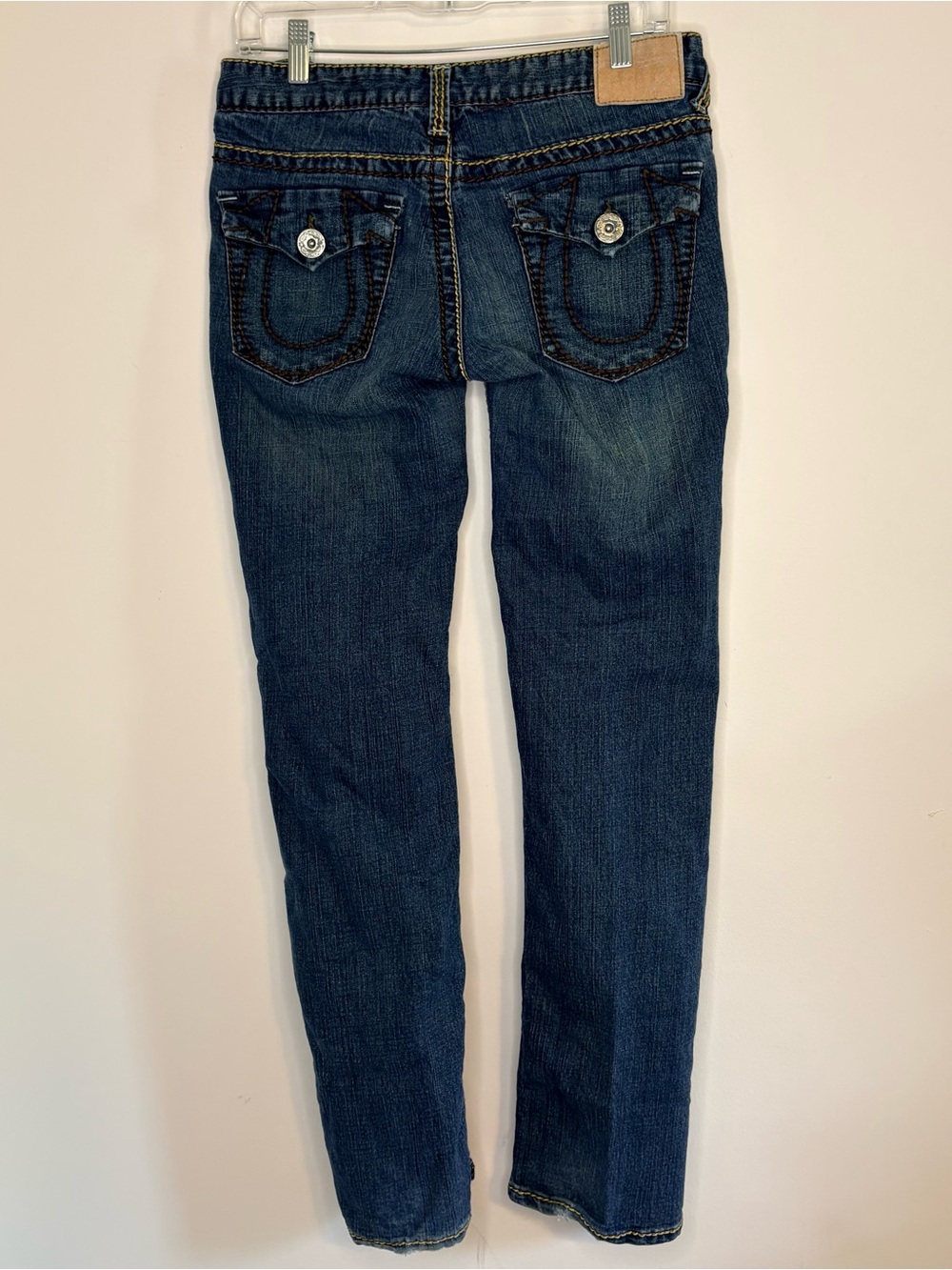 True Religion Y2K Low Rise Women's Dark Indigo Straight Leg Size 30